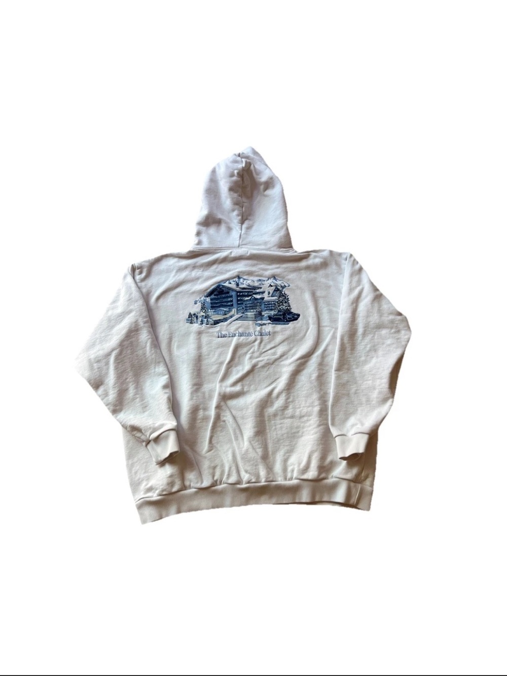 Enchante Chalet Men's White Pullover Hoodie Sweater Size 2XL